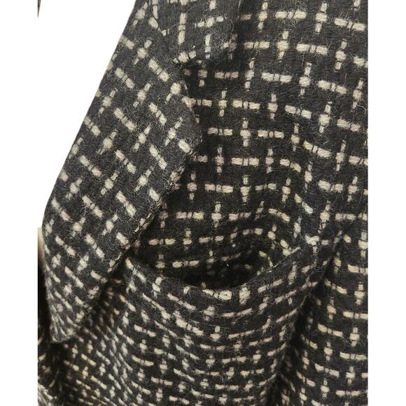 InWear Italian Wool Blend Black White Single Breasted Classic Blazer Size Medium - Picture 3 of 7